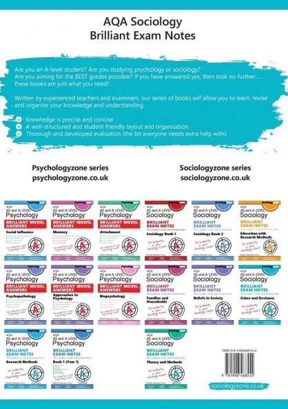 AQA Sociology BRILLIANT EXAM NOTES: Crime and Deviance: A-level: The Complete Study and Revision Book