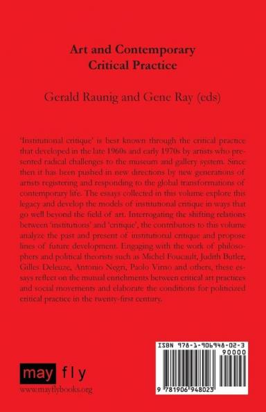 Art and Contemporary Critical Practice