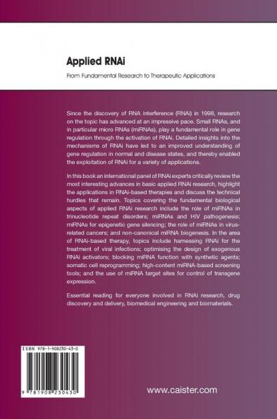 Applied RNAi: from Fundamental Research to Therapeutic Applications