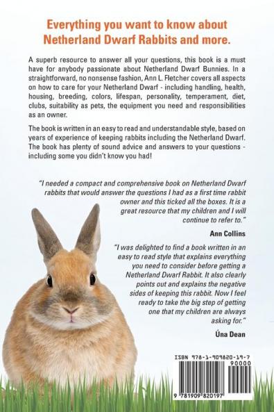 Netherland Dwarf Rabbits The Complete Owner's Guide to Netherland Dwarf Bunnies How to Care for your Netherland Dwarf including Health Breeding Lifespan Colors Diet Facts and Clubs