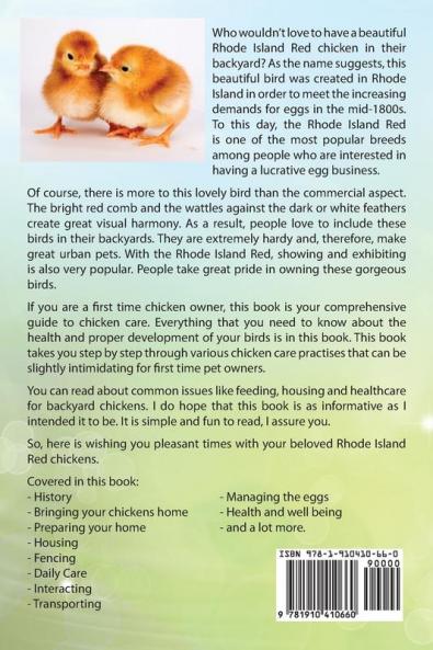 Rhode Island Red Chickens as Pets. Rhode Island Red Chicken Owner's Manual