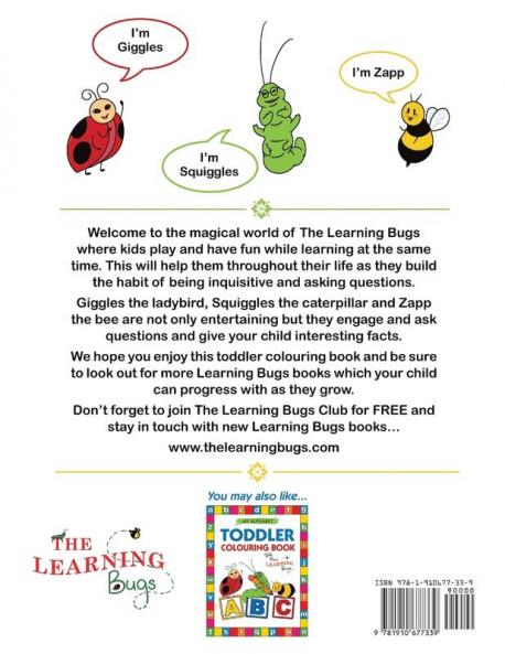 My Numbers Colours and Shapes Toddler Colouring Book with The Learning Bugs