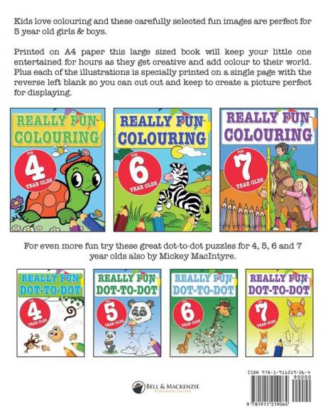 Really Fun Colouring Book For 5 Year Olds
