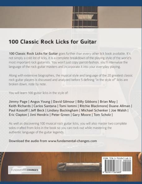 100 Classic Rock Licks for Guitar