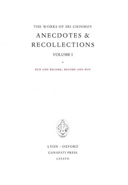 Anecdotes I