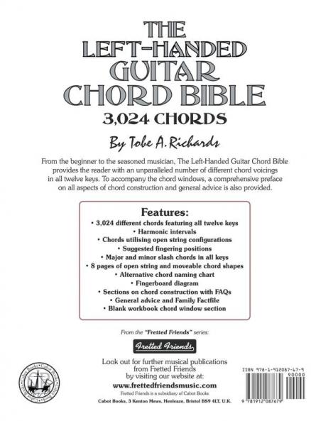 The Left-Handed Guitar Chord Bible: Standard Tuning 3024 Chords: FFHB36 (Fretted Friends)