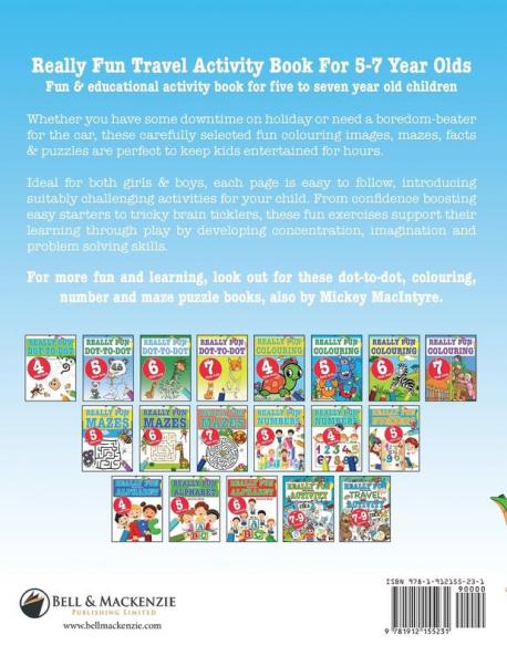 Really Fun Travel Activity Book For 5-7 Year Olds