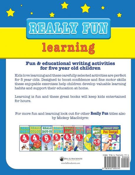 Really Fun Writing Workbook For 5 Year Olds