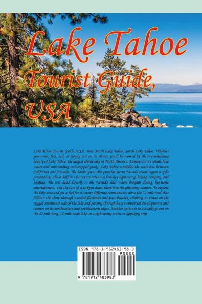 Lake Tahoe Tourist Guide USA: Tour North Lake Tahoe South Lake Tahoe
