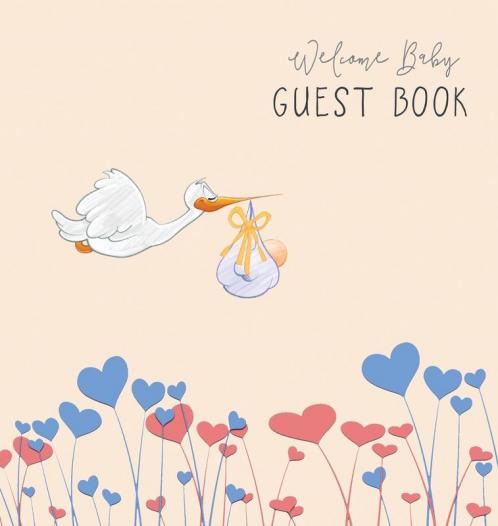 BABY SHOWER GUEST BOOK with GIFT LOG (Hardcover) for Baby Naming Day Baby Shower Party Christening or Baptism Ceremony Welcome Baby Party