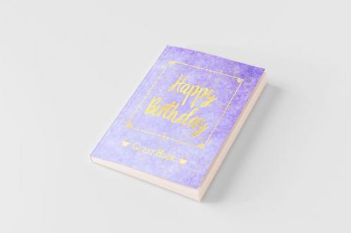 Birthday Guest Book HARDCOVER Birthday Party Guest Comments Book