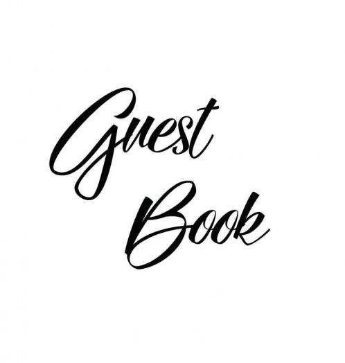 Black and White Guest Book Weddings Anniversary Party's Special Occasions Memories Christening Baptism Visitors Book Guests Comments Vacation Home Guest Book Beach House Guest Book Comments Book Wake Funeral and Visitor Book (Hardback)