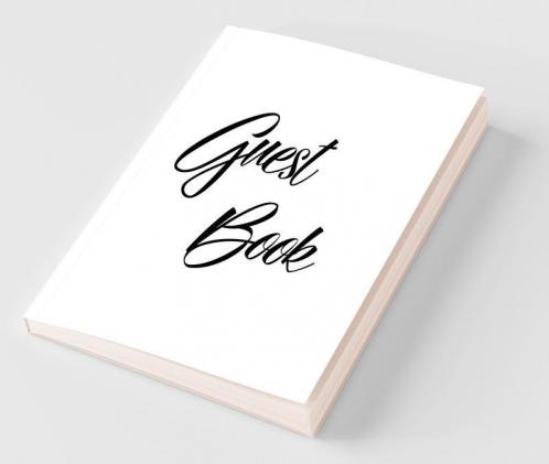 Black and White Guest Book Weddings Anniversary Party's Special Occasions Memories Christening Baptism Visitors Book Guests Comments Vacation Home Guest Book Beach House Guest Book Comments Book Wake Funeral and Visitor Book (Hardback)