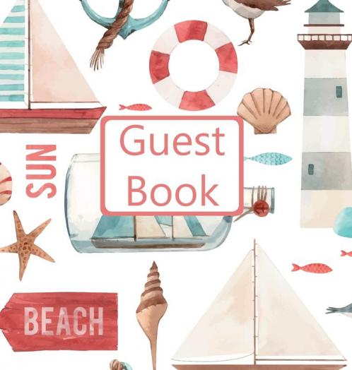 Guest Book Guests Comments Visitors Book Vacation Home Guest Book Beach House Guest Book Comments Book Visitor Book Nautical Guest Book Holiday Guest Book (Hardback)