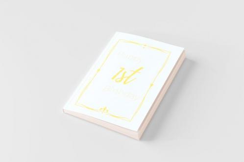 Happy 1st Birthday Guest Book (Hardcover)