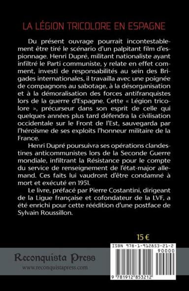 La Legion tricolore en Espagne 1936-1939