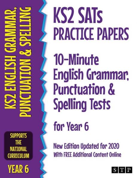 KS2 SATs Practice Papers 10-Minute English Grammar Punctuation and Spelling Tests for Year 6