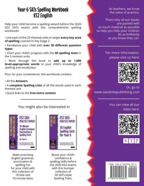 Year 6 SATs Spelling Workbook KS2 English
