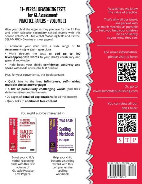 11+ Verbal Reasoning Tests for GL Assessment Practice Papers with Detailed Answers & Challenging Words List