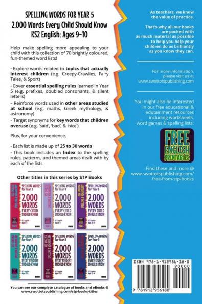 Spelling Words for Year 5: 2000 Words Every Child Should Know (KS2 English Ages 9-10)