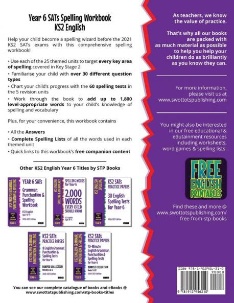 Year 6 SATs Spelling Workbook KS2 English