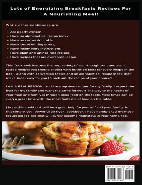 Air Fryer Cookbook For Beginners In 2020: Easy Healthy And Delicious Breakfast Recipes For A Nourishing Meal (Includes Alphabetic Index And Some Low Carb Recipes)