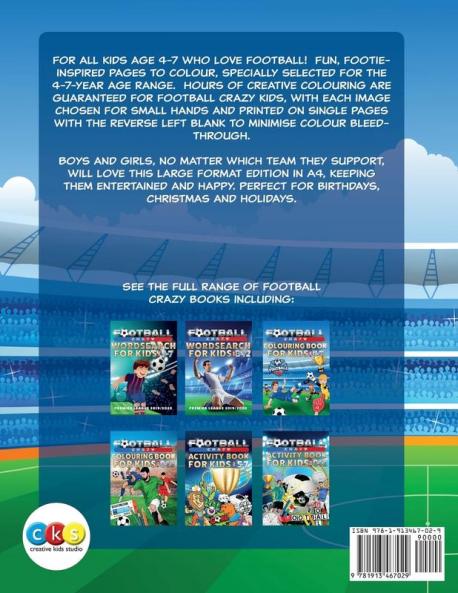 Football Crazy Colouring Book For Kids Age 4-7
