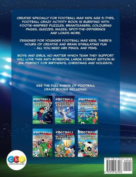 Football Crazy Activity Book For Kids Age 5-7
