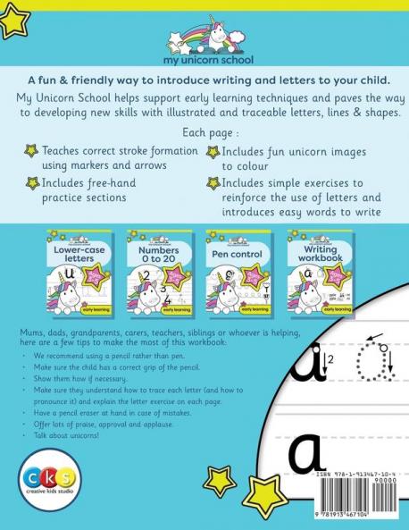 My Unicorn School Writing Workbook Age 3-5