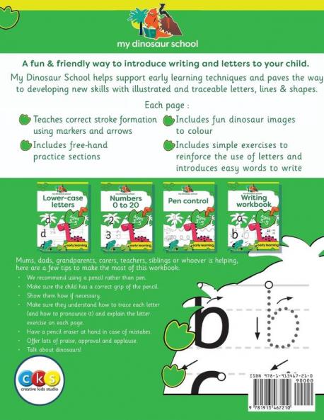 My Dinosaur School Writing Workbook Age 3-5