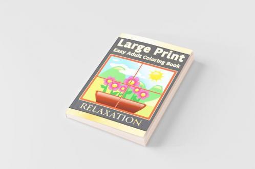 Large Print Easy Adult Coloring Book RELAXATION