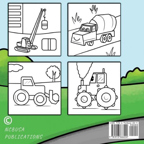 Colour My Cranes Cement Mixers & Tractors!