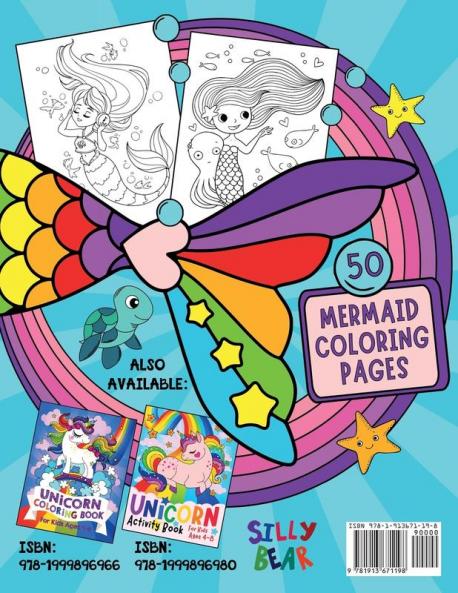 Mermaid Coloring Book for Kids Ages 4-8