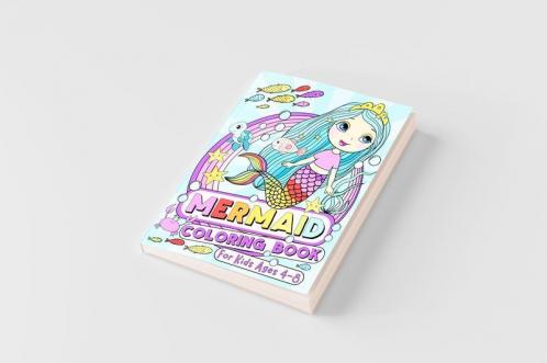 Mermaid Coloring Book for Kids Ages 4-8