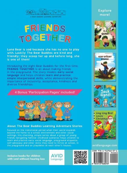 Friends Together: A Bear Buddies Learning Adventure: learn and practice early social language for making friends and playing together (The Bear Buddies)