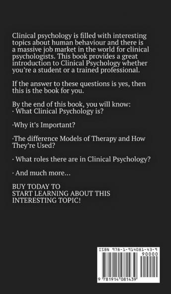 Clinical Psychology: 19 (Introductory)