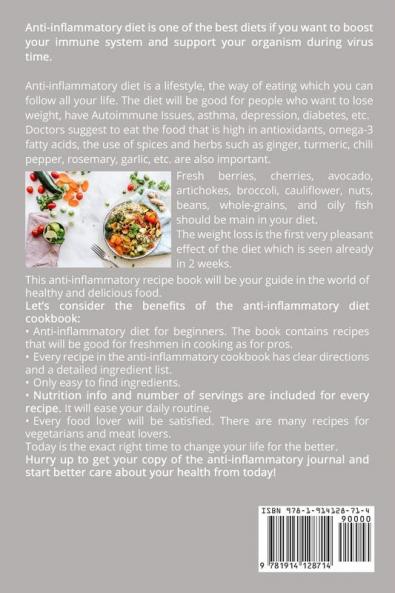 Anti-Inflammatory Diet: A 30 Day Meal Plan to Reduce Inflammation and Heal Your Body with Simple fast delicious and Healthy Recipes