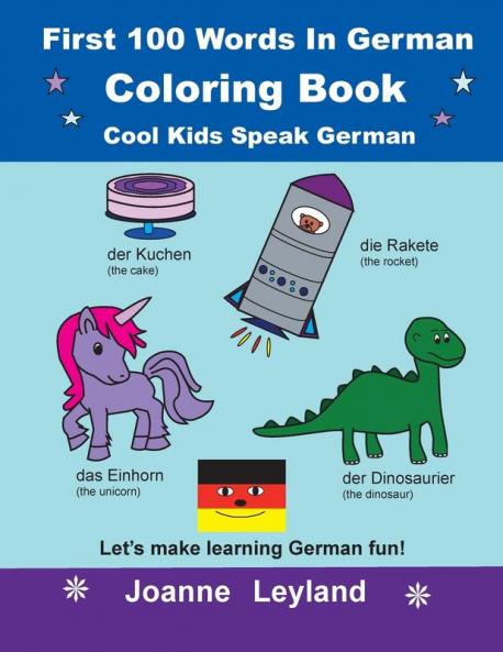 First 100 Words In German Coloring Book Cool Kids Speak German