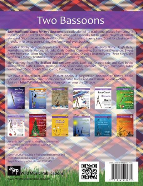 Easy Traditional Duets for Two Bassoons: 32 traditional melodies arranged for two adventurous early grade players.