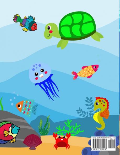 Ocean Wildlife Coloring Book For Kids Ages 3-8: : A Fun And Entertaining Coloring Book With Sea Life For Kids Ages 3-8 Featuring Awesome Sea Animals ... Tropical Fish And Beautiful Ocean Wildlife