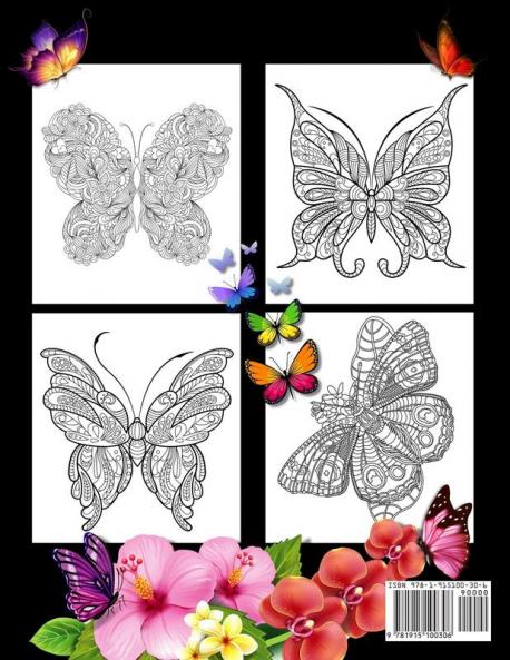Butterfly Coloring Book: Beautiful Butterflies Coloring Pages: Coloring Book With Amazing Butterflies Patterns For Stress Relieving. Butterfly ... Butterfly Garden Flowers Illustrations)
