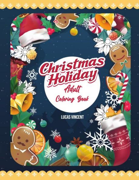 Christmas Holiday Adult Coloring Book
