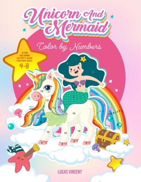 Unicorn And Mermaid Color by Numbers
