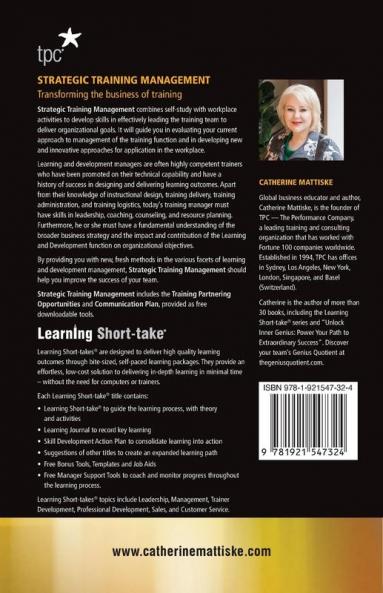 Strategic Training Management: Transforming the Business of Training (Learning Short-Take)