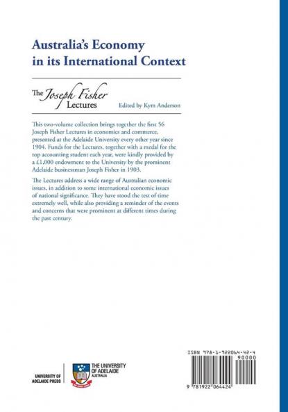 AUSTRALIA'S ECONOMY IN ITS INTERNATIONAL CONTEXT Fisher lectures cover The Joseph Fisher Lectures Volume 2