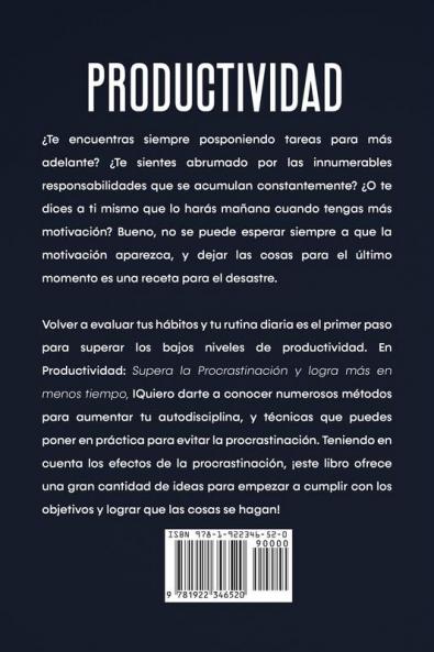 Productividad: Supera la Procrastinación y logra más en menos tiempo