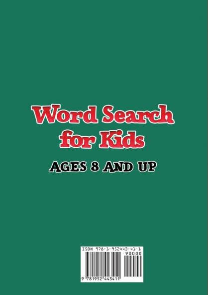 Word Search for Kids Ages 8 and Up