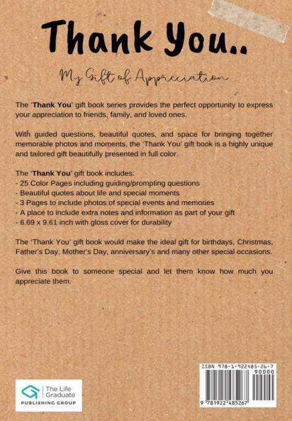 Thank You For Being The Best Dad!: My Gift Of Appreciation: Full Color Gift Book Prompted Questions 6.61 x 9.61 inch