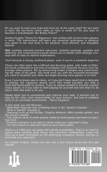 Chess for Beginners - Learn the Rules Strategy Openings Queen's Gambit & More (Chess Mastery for Beginners Book 1)