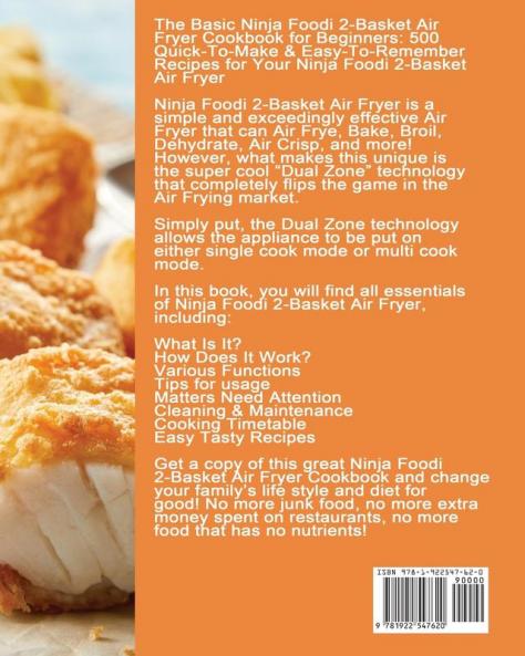 The Basic Ninja Foodi 2-Basket Air Fryer Cookbook for Beginners